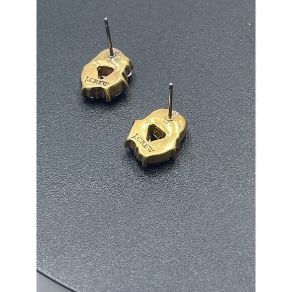 J. Crew Red purple Rhinestone stud Gold Tone Earrings - Picture 13 of 15